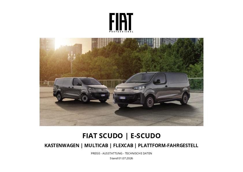 Fiat Scudo Preisliste