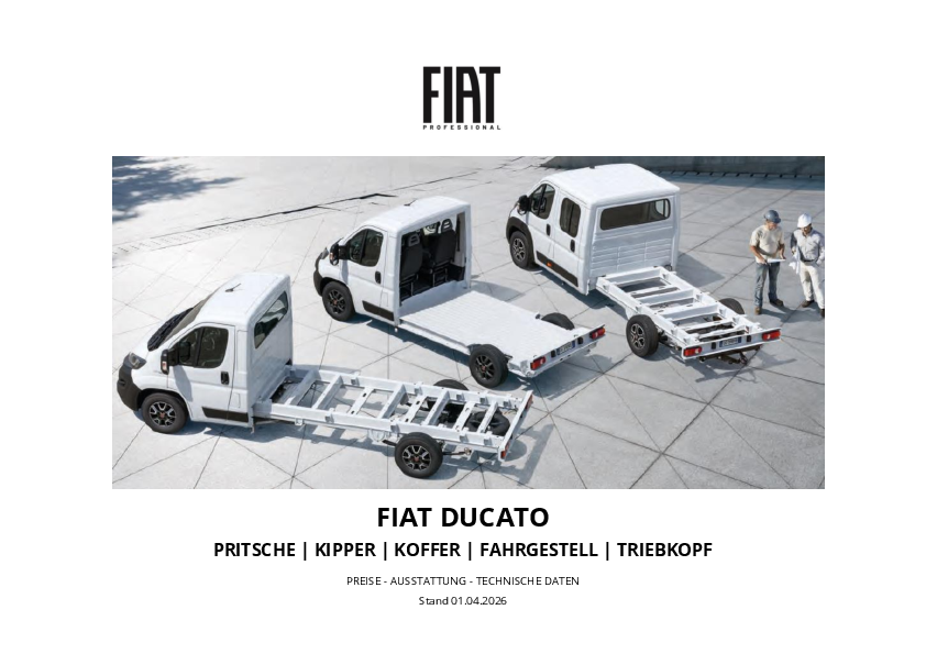 Preisliste Ducato Kipper, Pritsche
