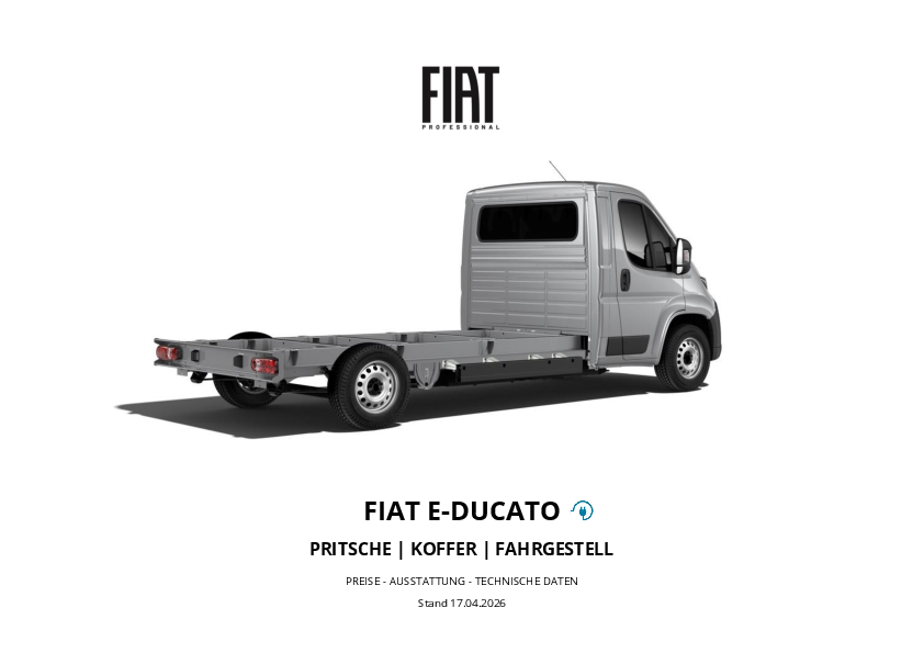 E-Ducato Kipper, Pritsche Preisliste 